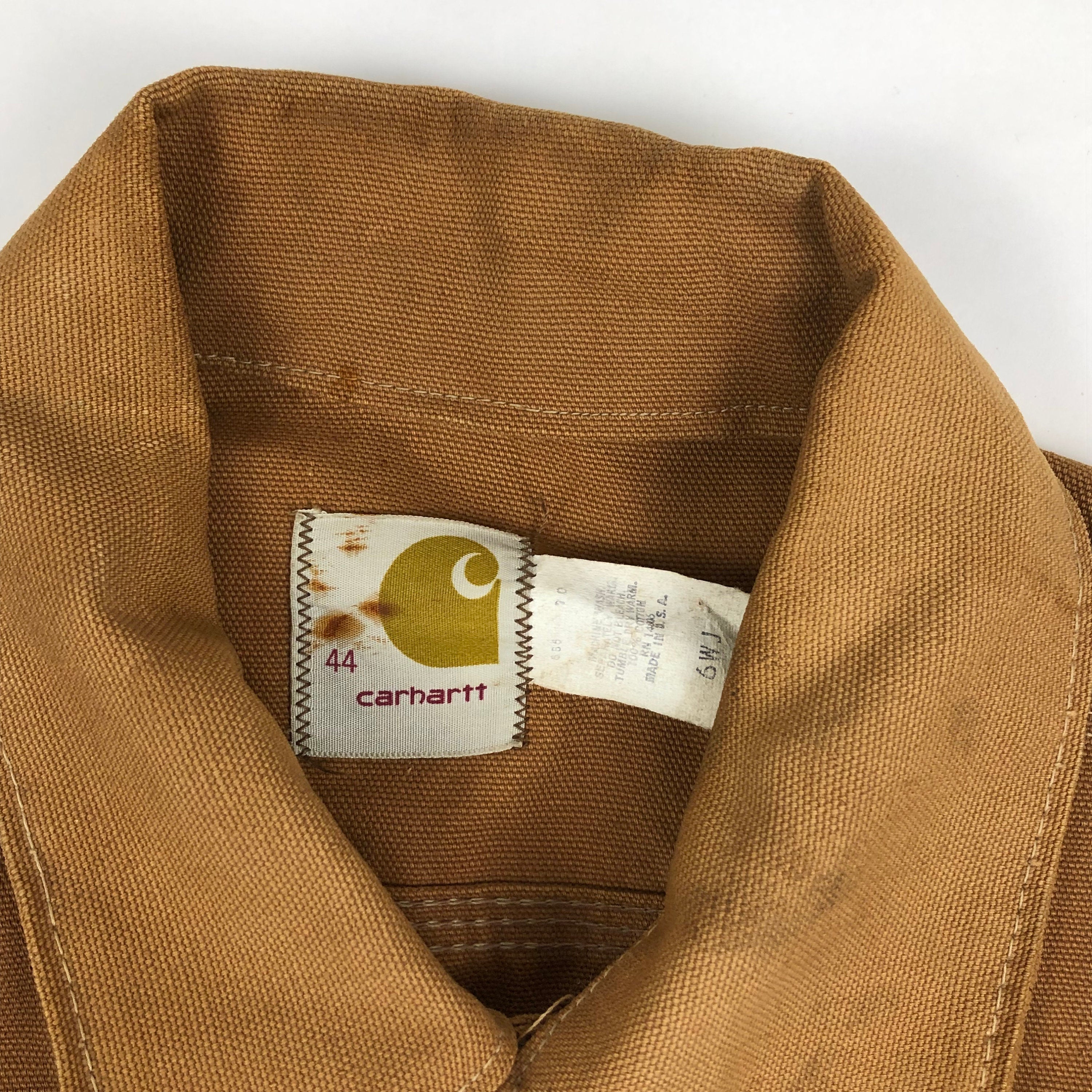 1970s Carhartt Type 3 Style 2 Pocket Trucker Jacket Made in USA Size M/L