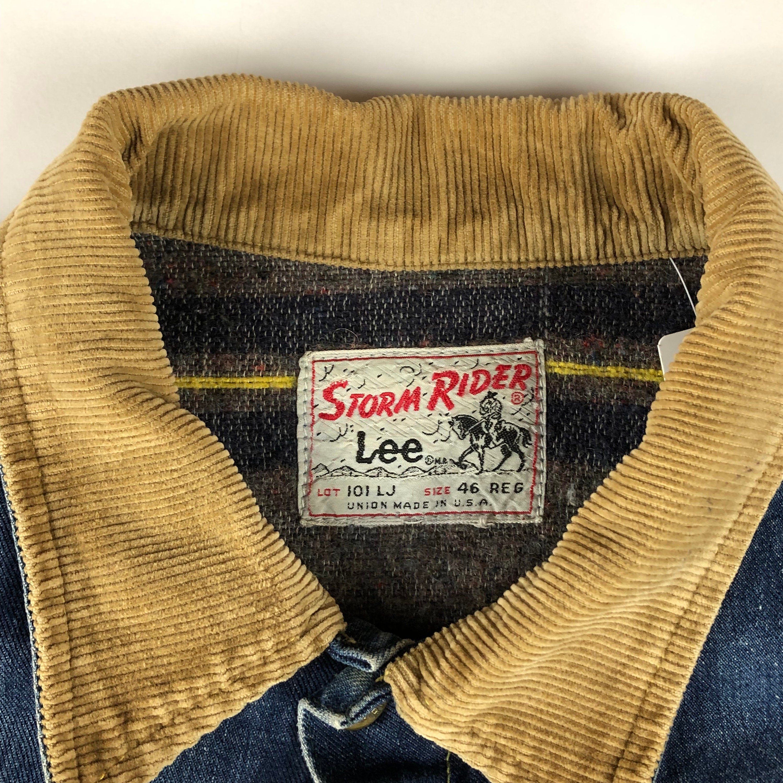 1960s Union Made Blanket Lined Lee 101LJ Storm Rider Denim Jacket