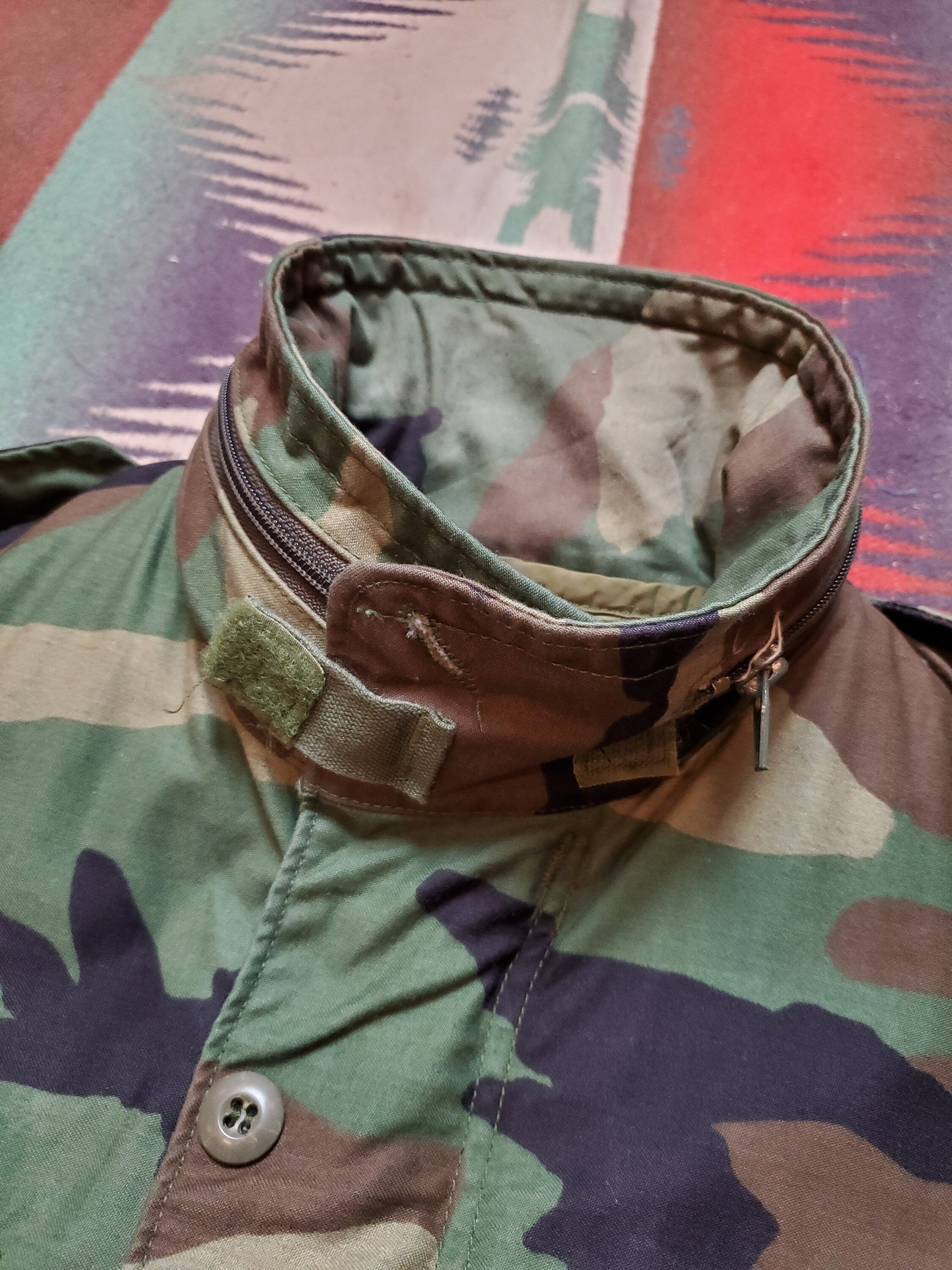 1980s Alpha Industries Woodland Camo M-65 Field Jacket with