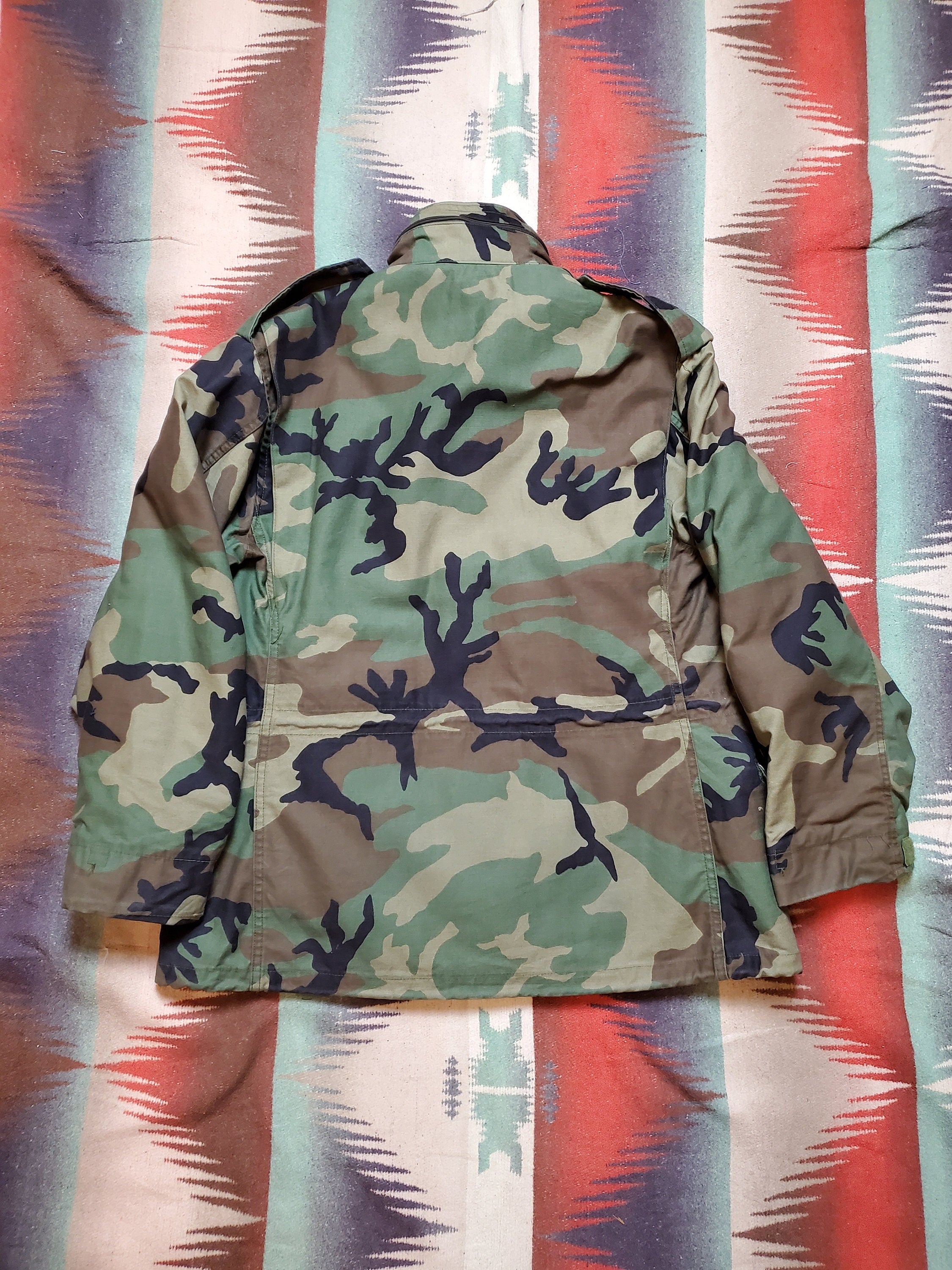 1980s Alpha Industries Woodland Camo M-65 Field Jacket with