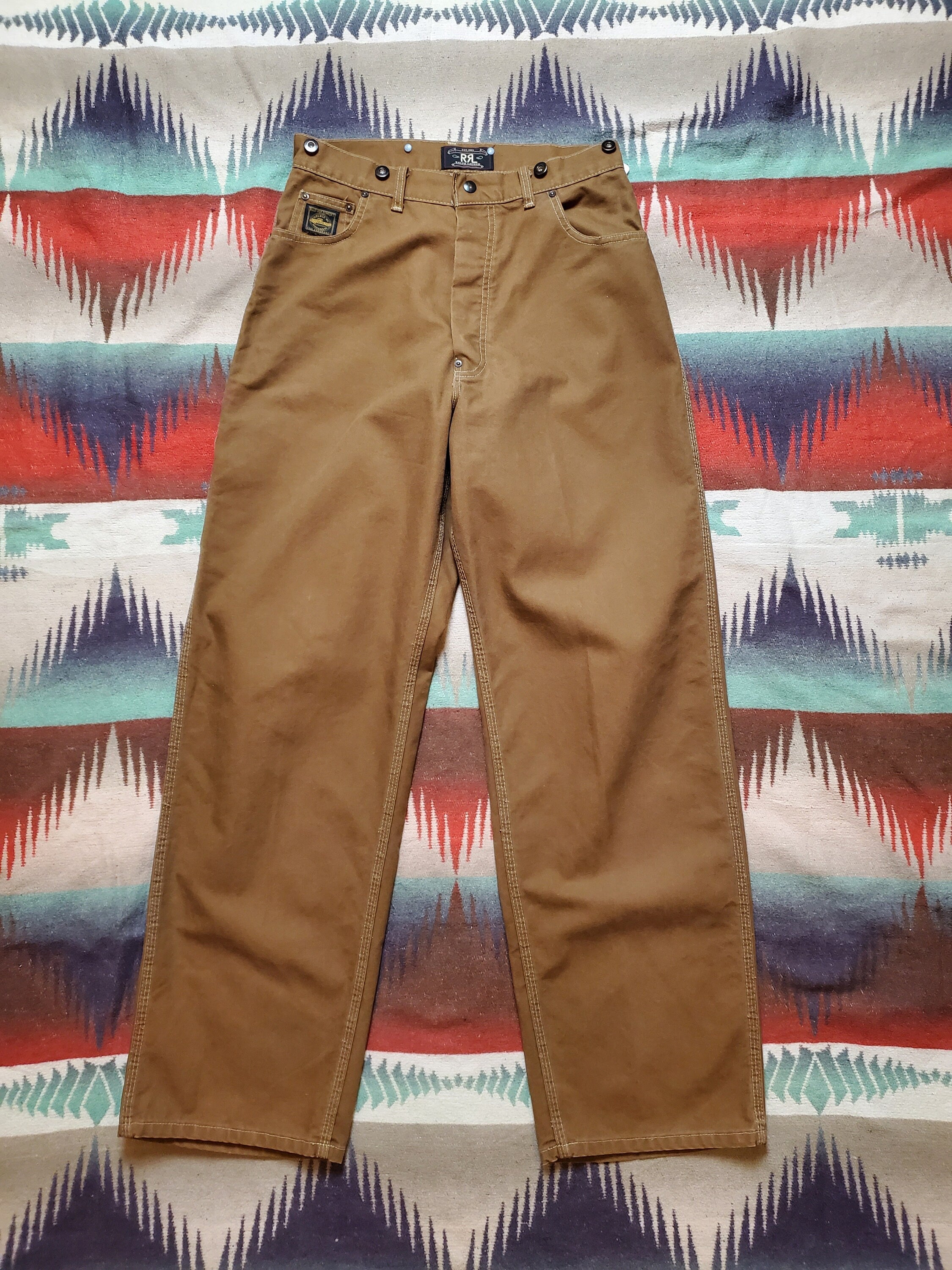 2000s Ralph Lauren RRL Buckleback Work Pants Made in USA Size 30x32