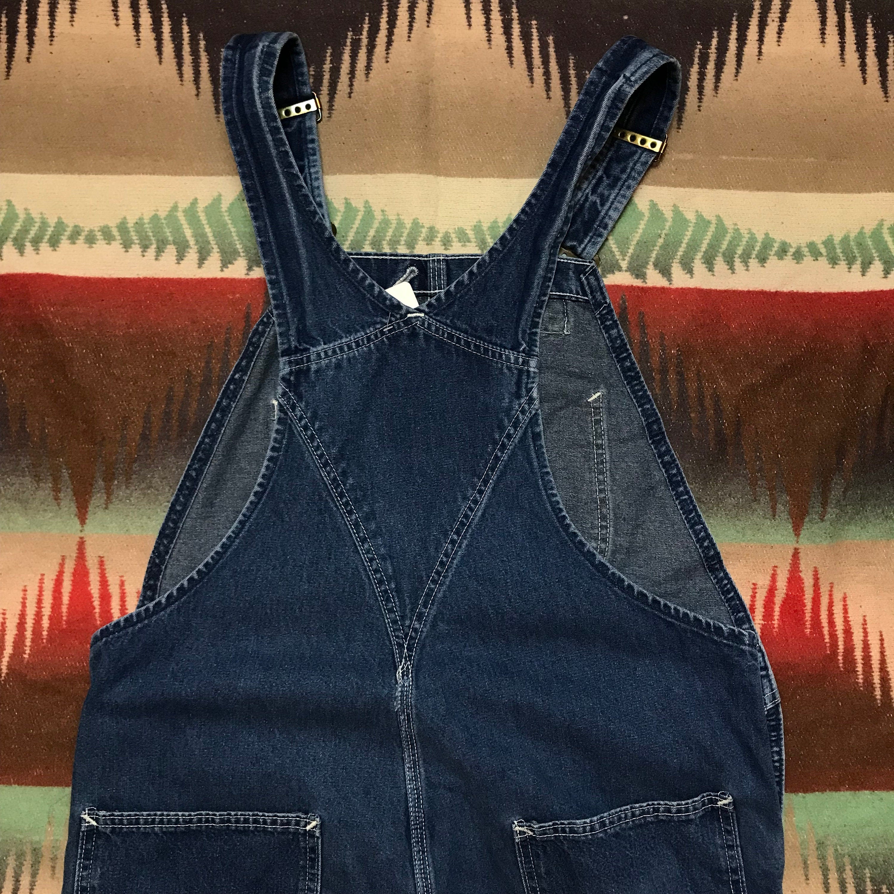 1990s Carhartt Denim Overalls Made in USA Size 36x31