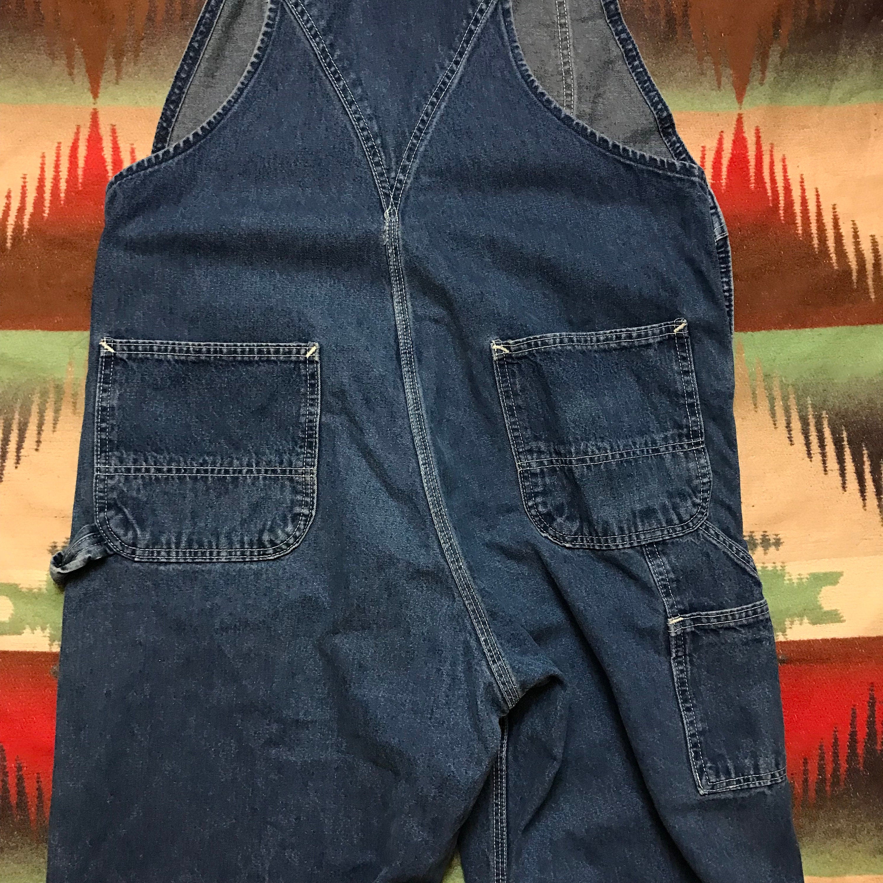 1990s Carhartt Denim Overalls Made in USA Size 36x31