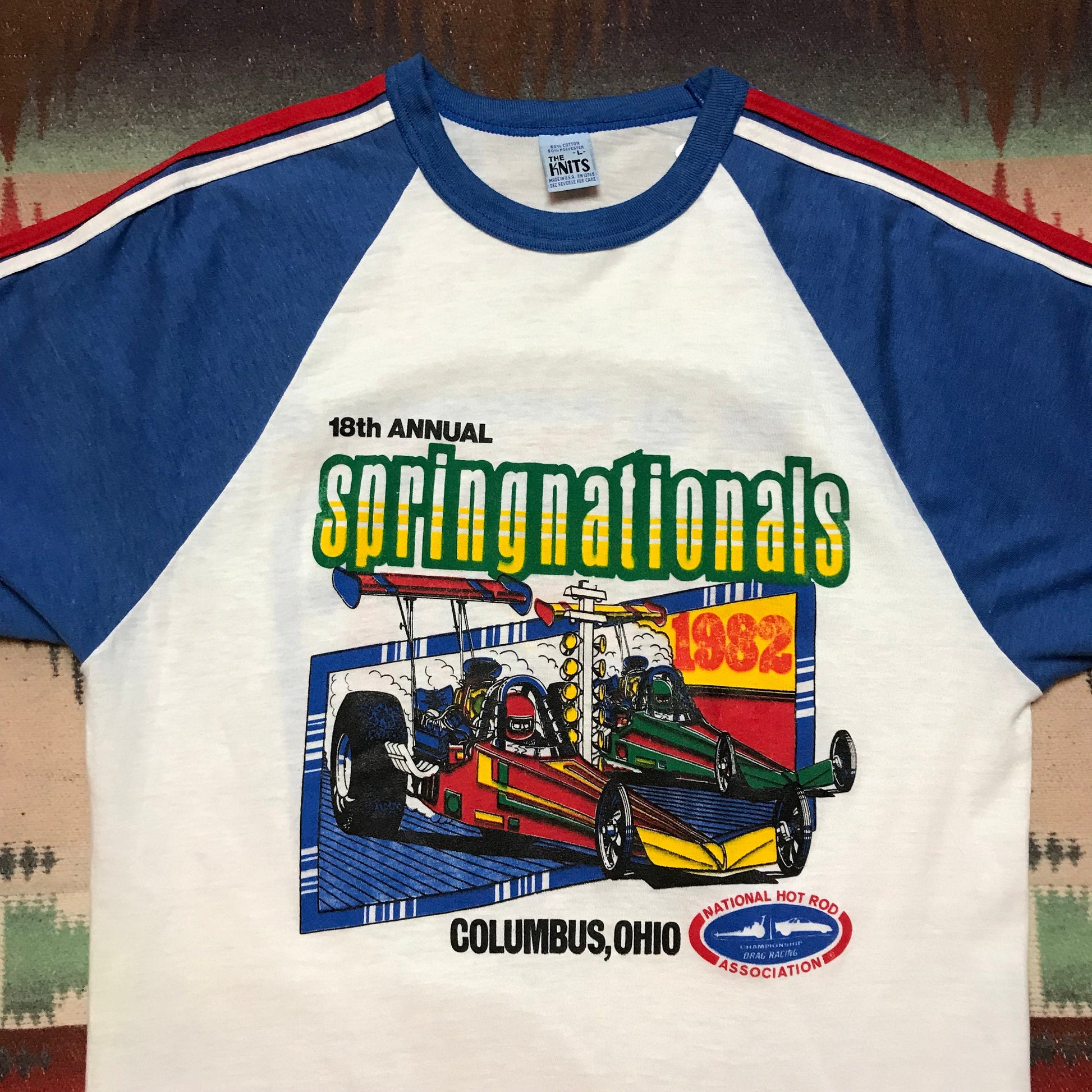 Deadstock NHRA 1985 Indianapolis US Nationals T-Shirt M 80's