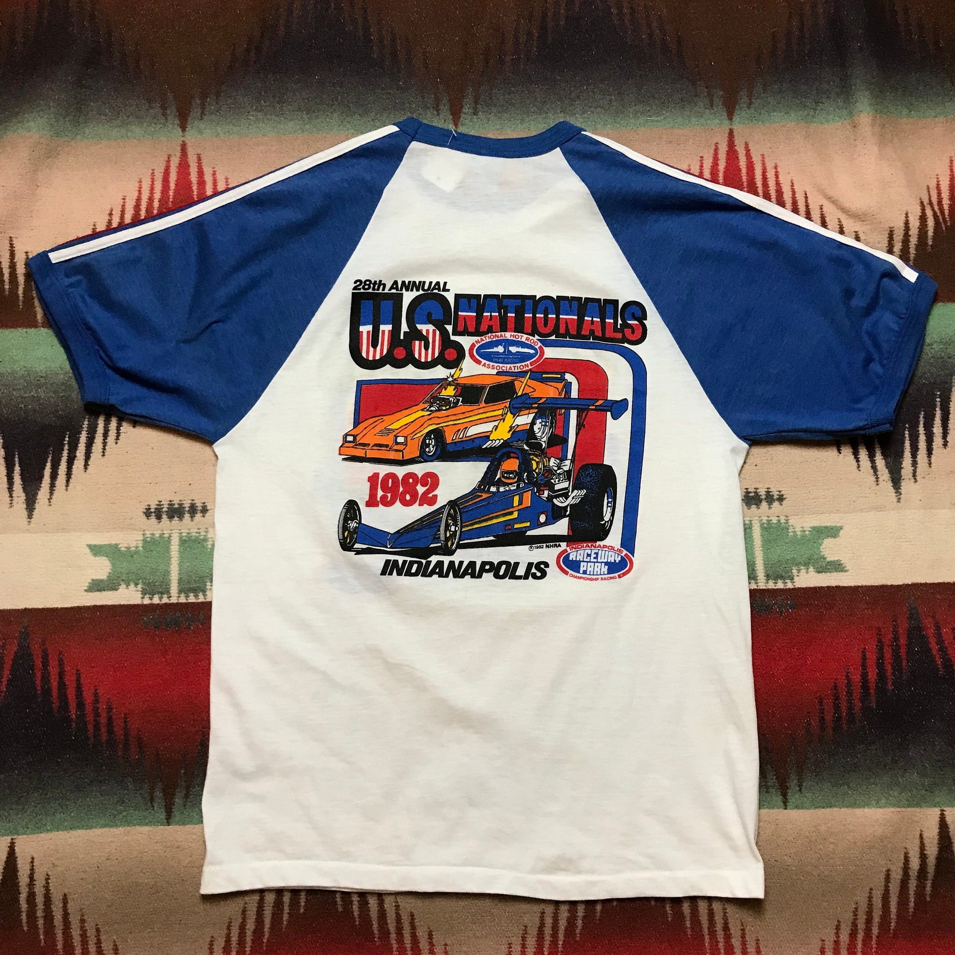 Deadstock NHRA 1985 Indianapolis US Nationals T-Shirt M 80's