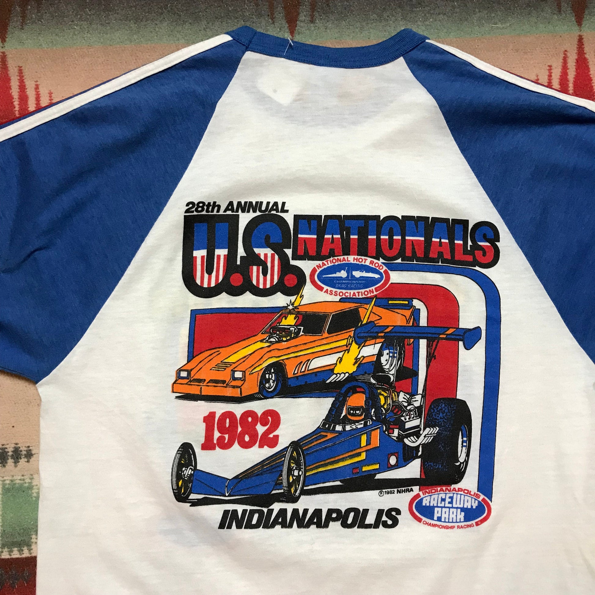 Deadstock NHRA 1985 Indianapolis US Nationals T-Shirt M 80's