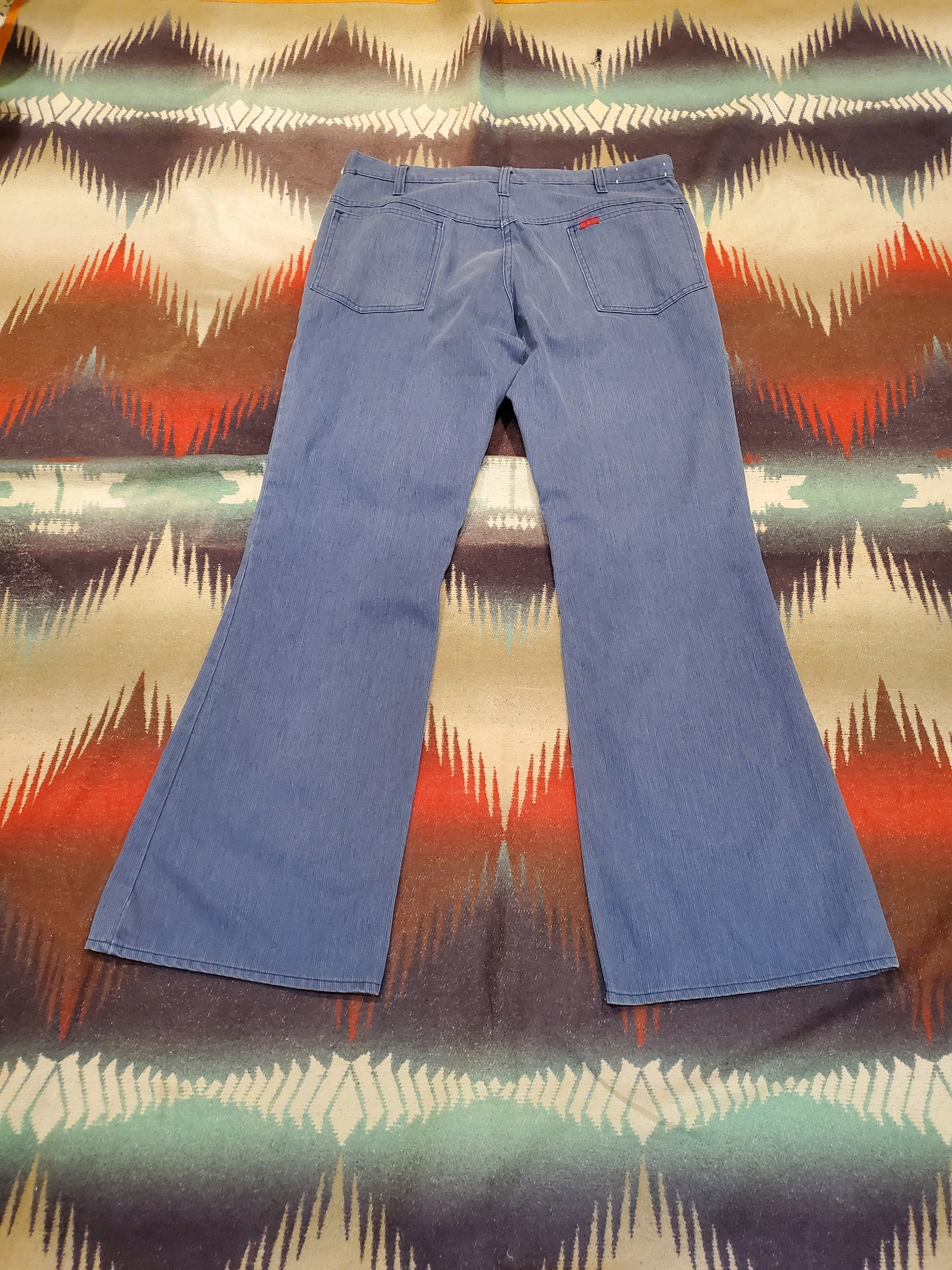 1970s Big Smith Corduroy Flare Pants Made in USA Size 35x30