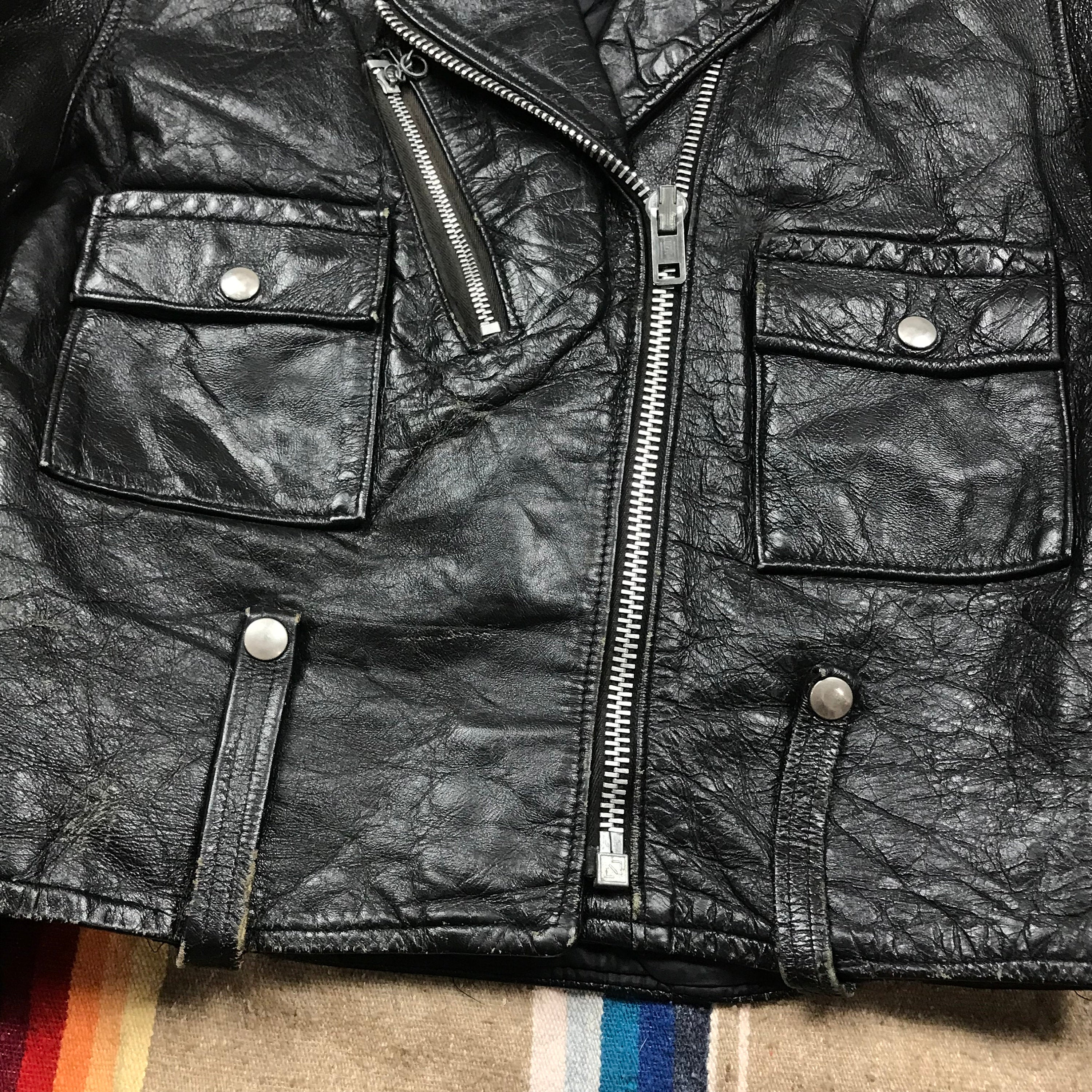 1970s AMF Harley Davidson Cycle Queen Leather Motorcycle Jacket