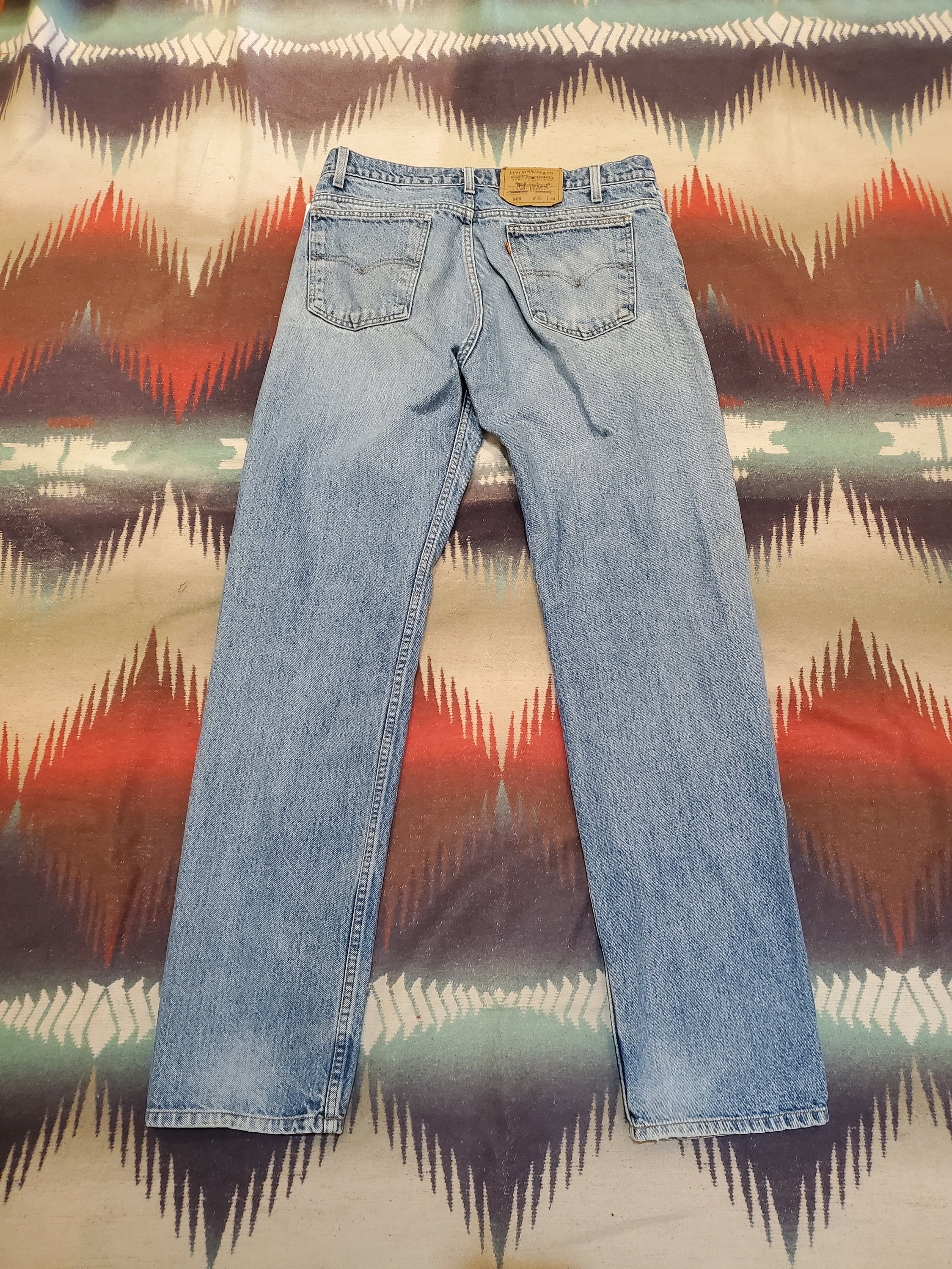 Vintage levis 505 orange hot sale tab