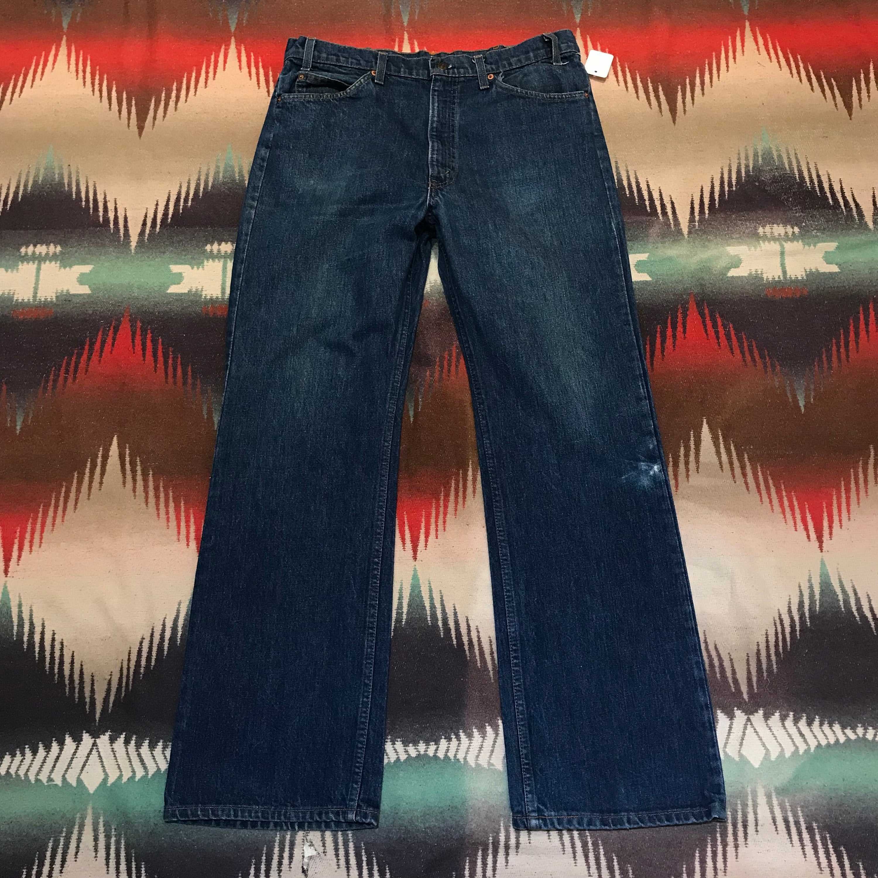 1980s Levi's 517 Dark Blue Denim Jeans Made in USA Size