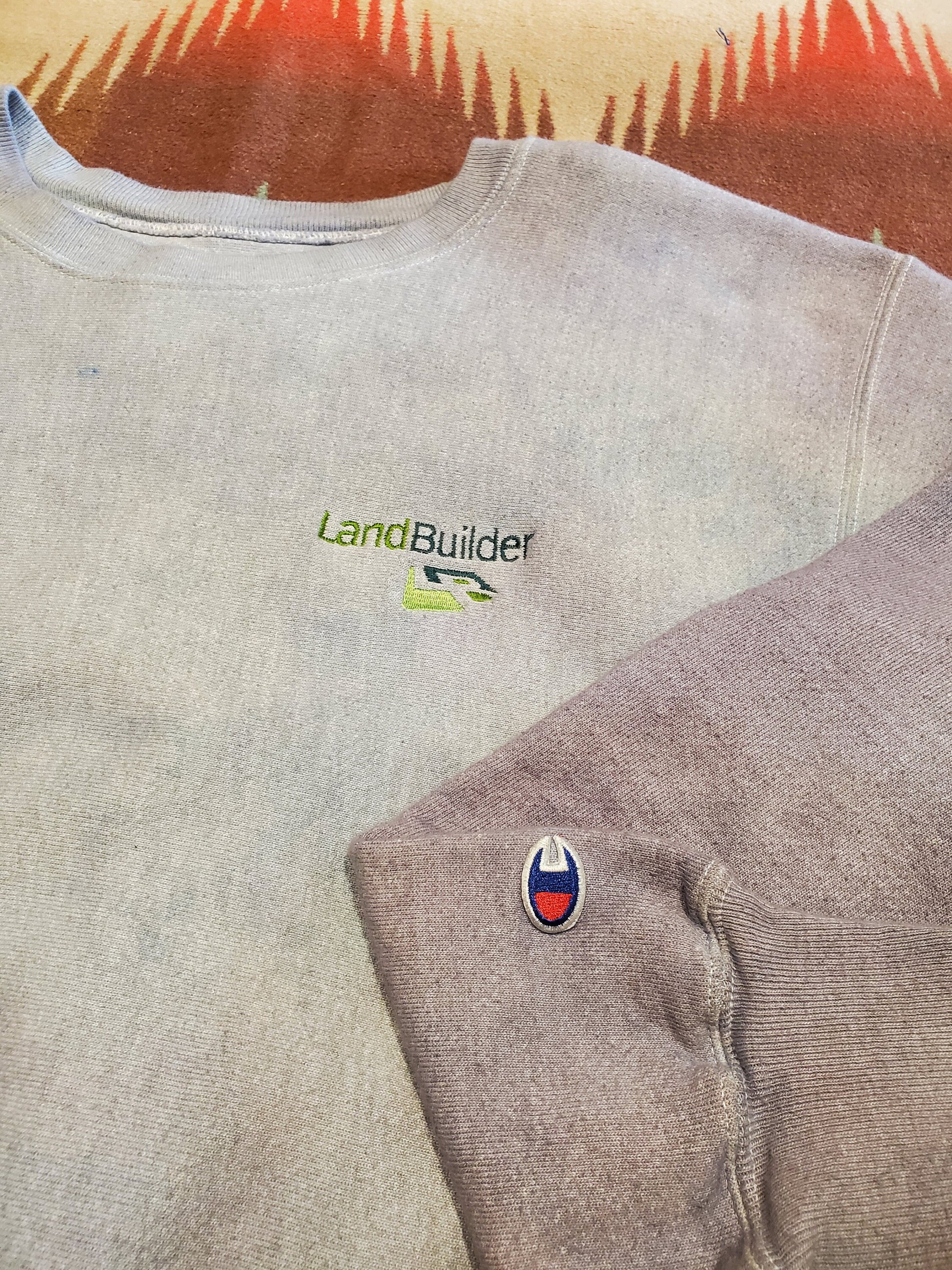 2000s Champion Overdyed Land Builder Reverse Weave Sweatshirt Size L