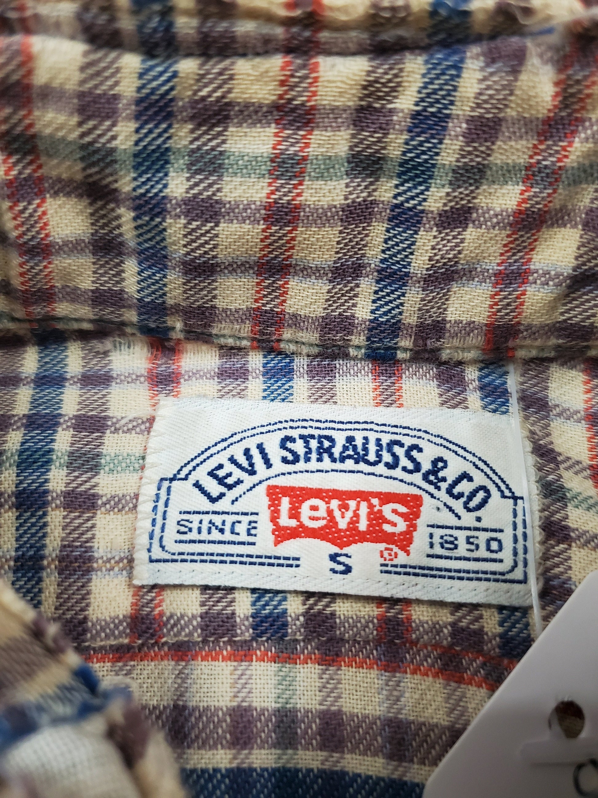 1970s Levi's Plaid Shirt Size S