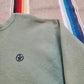 1980s SportClub Faded Green Reverse Weave Style Sweatshirt Made in USA Size L