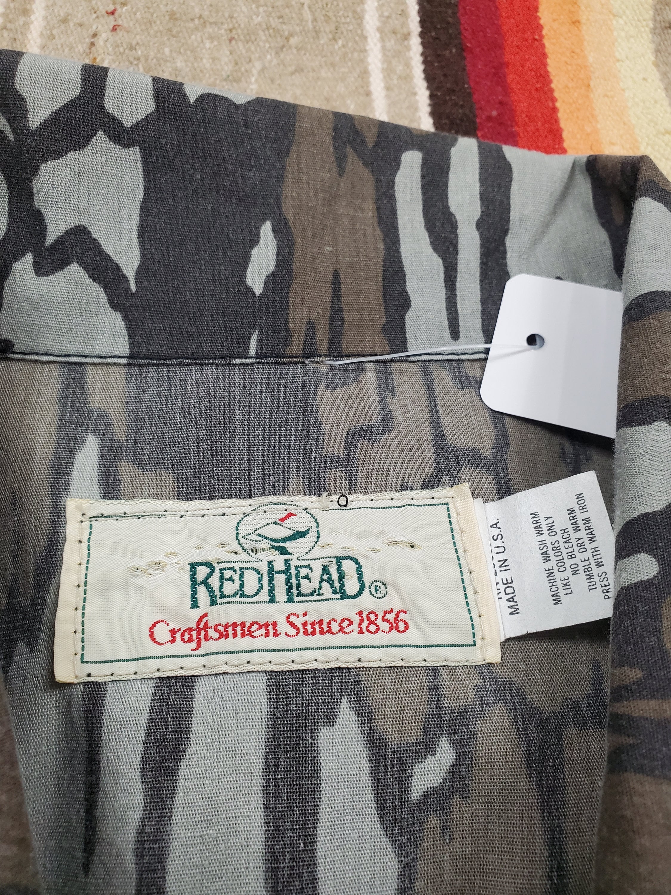 1980s/1990s RedHead Grey Trebark Camo Coveralls Made in USA Size