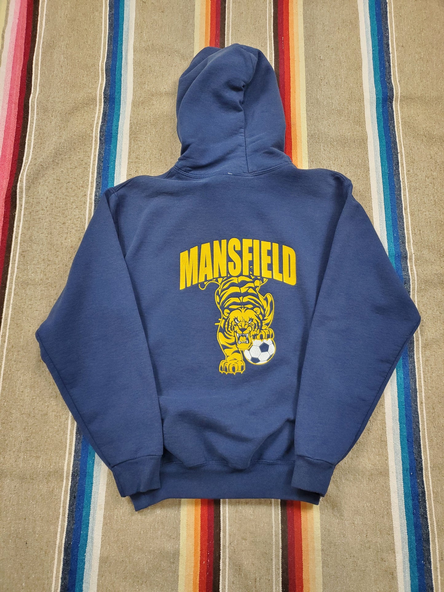 2000s Jerzees Mansfield Tigers Soccer High School Hoodie Sweatshirt Size M