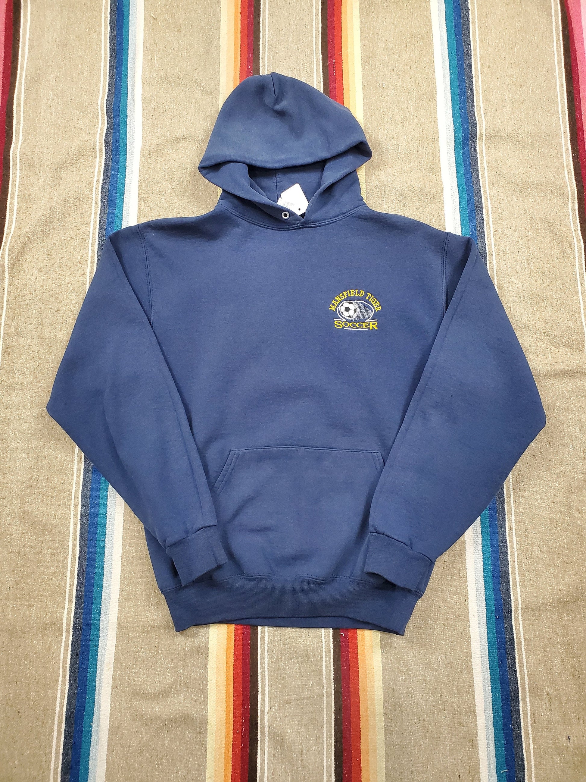 2000s Jerzees Mansfield Tigers Soccer High School Hoodie Sweatshirt Size M