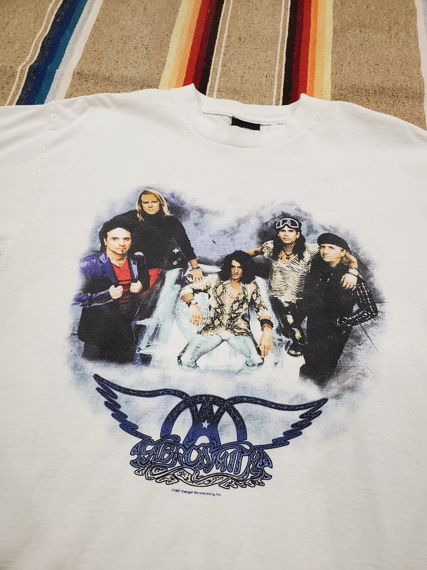 1990s 1997 Giant Aerosmith T-Shirt Size M/L