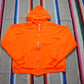 1990s/2000s Southwest Thermal Lined Orange High Visibility Hoodie Sweatshirt Made in USA Size XL