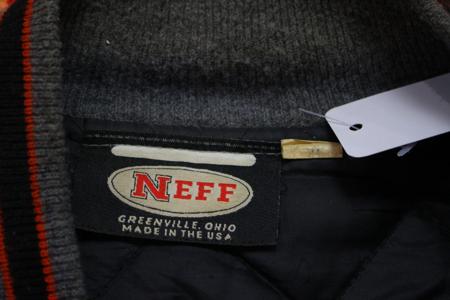 1990s Neff Wool Varsity Jacket Babylon Band Mike Trombone Made in USA Size XL