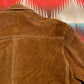 1970s Skalar Brown Leather Suede 4 Pocket Jacket Made in USA Size M/L