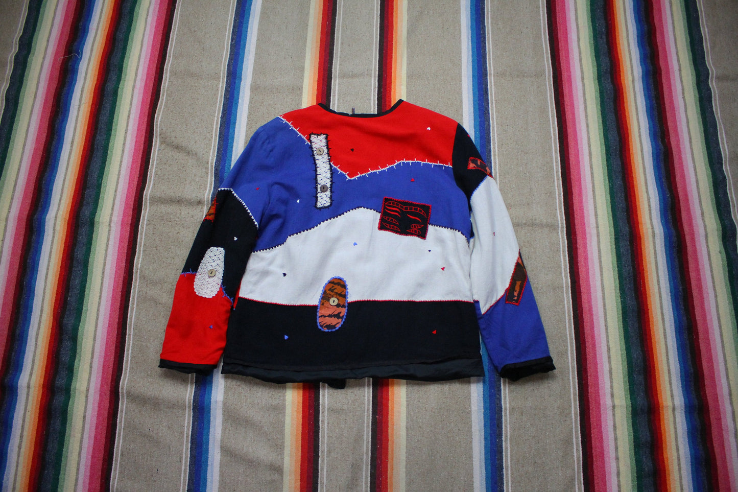 1990s Allure Patchwork Style Jacket Women's Size L