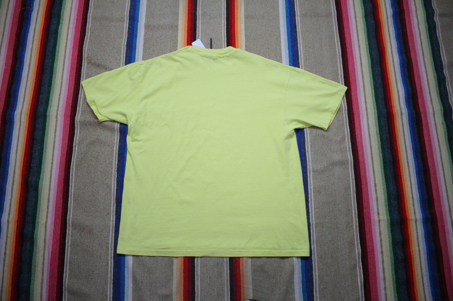 1990s Hanes Blank Yellow T-Shirt Made in USA Size XL